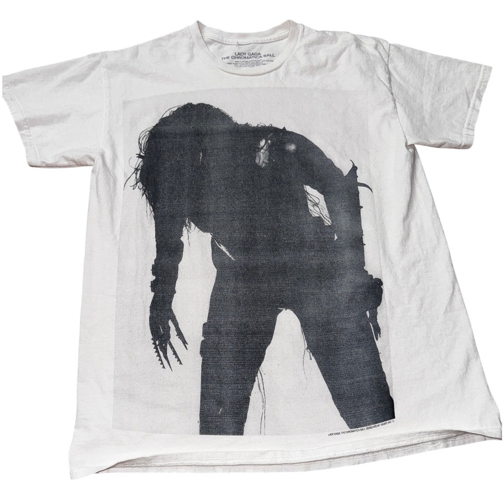 Lady Gaga The Chromatica Ball 2022 Tour Concert T-Shirt White Pink Black Small - Picture 2 of 5